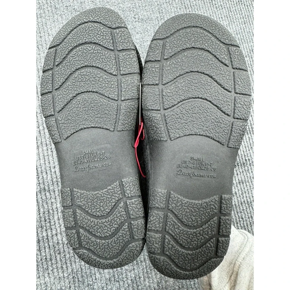 Dearfoams‎ Slippers Mens Small 7-8 Memory Foam Grey New